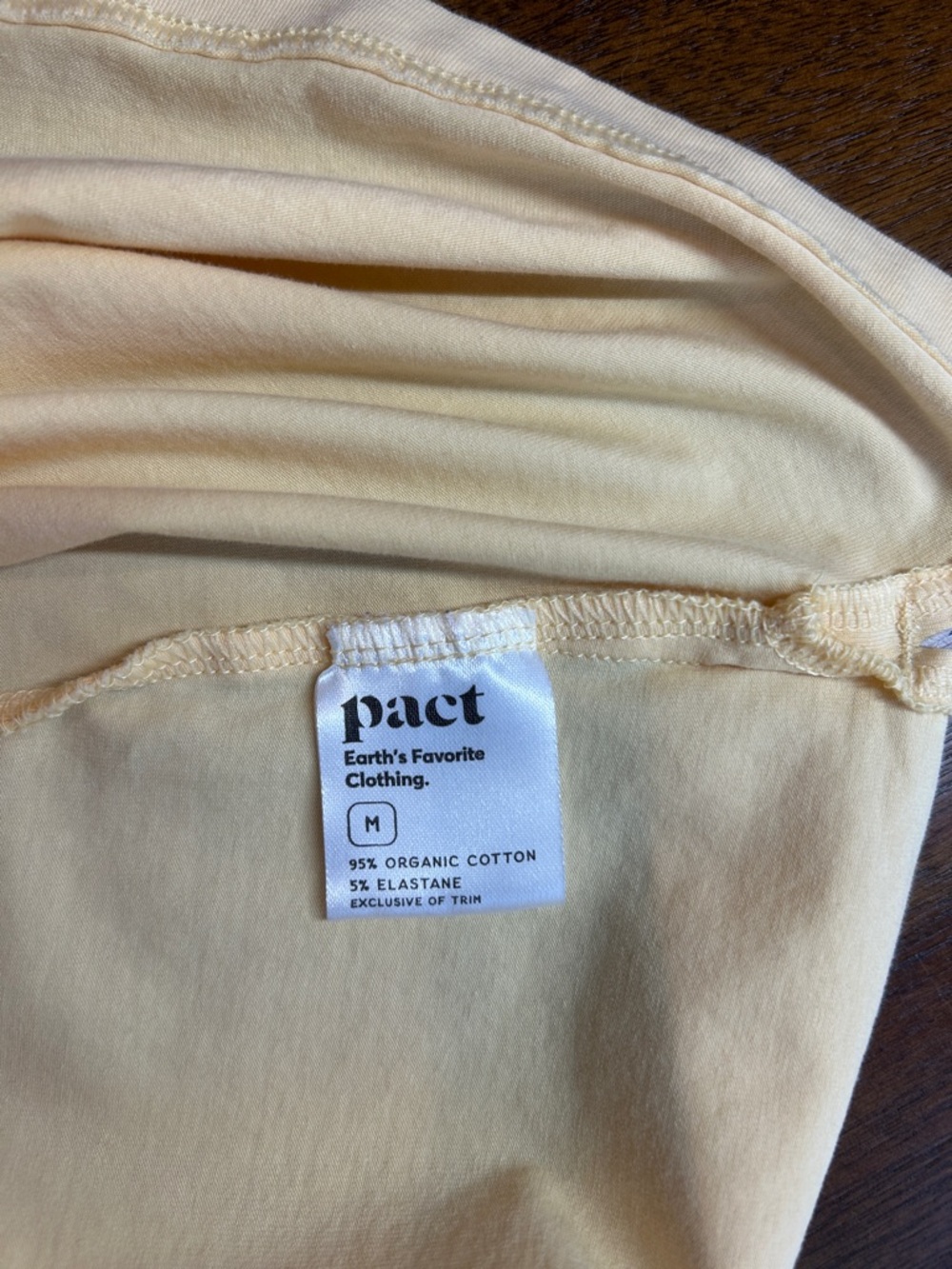Pact Soft buttery yellow Snap-Front Tank 95% organic cotton and 5% elastane - Picture 7 of 7